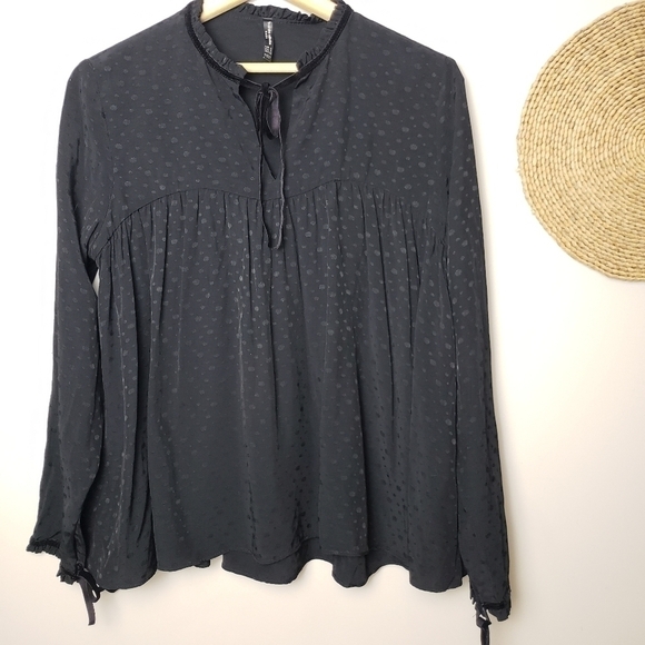 Zara Trafaluc Collection Peasant Blouse size Small - Picture 9 of 9